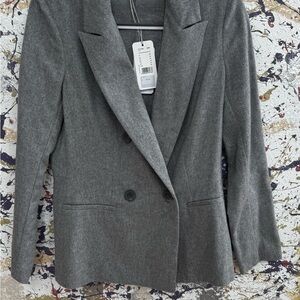 %100 Cashmere Falconeri brand new Gray Double-Breasted Women's Blazer